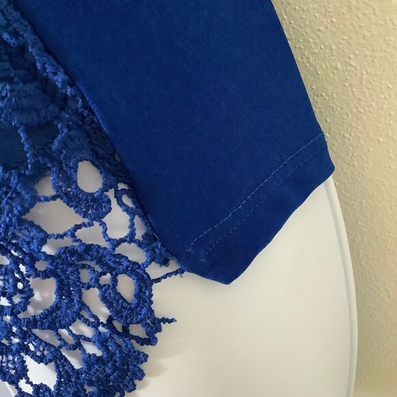 Vintage Y2K Blue McBling Bohemian Hippie Festival Beachy Lace Halter Top Small - Picture 5 of 11